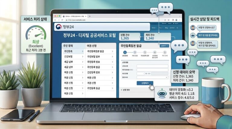 정부24 메인 화면