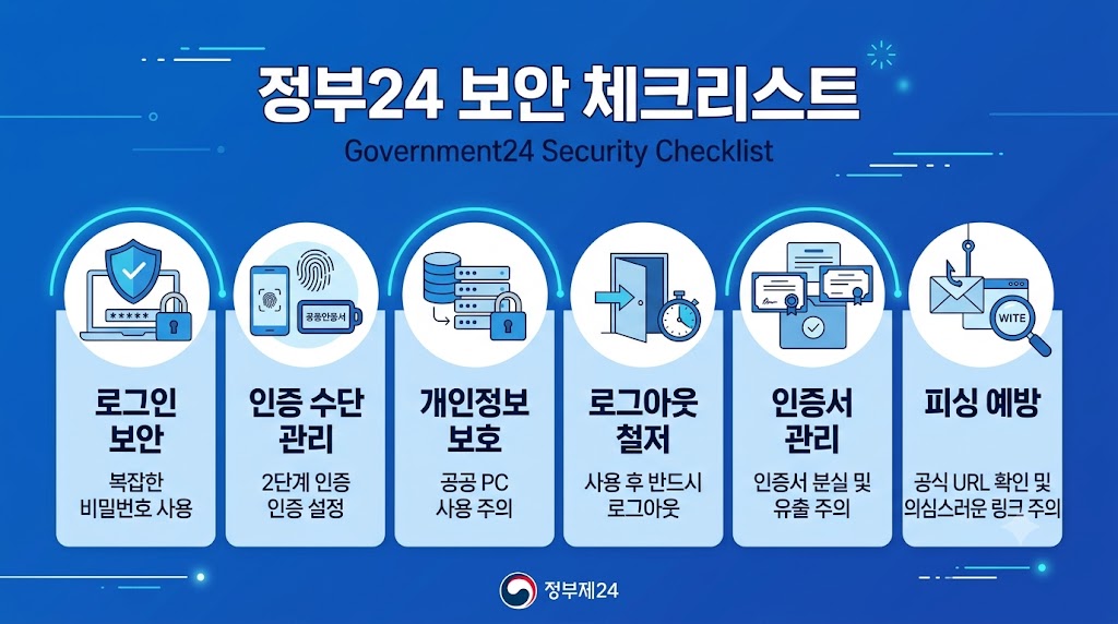정부24 개인정보 보호 체크리스트
