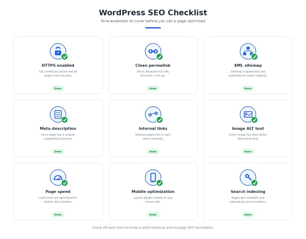 워드프레스 SEO 최적화 체크리스트
